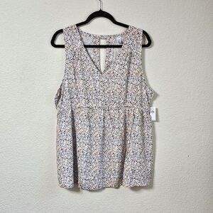 Old Navy Blouse Womens XL Maternity Floral Sleeveless V-Neck Pullover Shirt Top